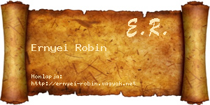 Ernyei Robin névjegykártya